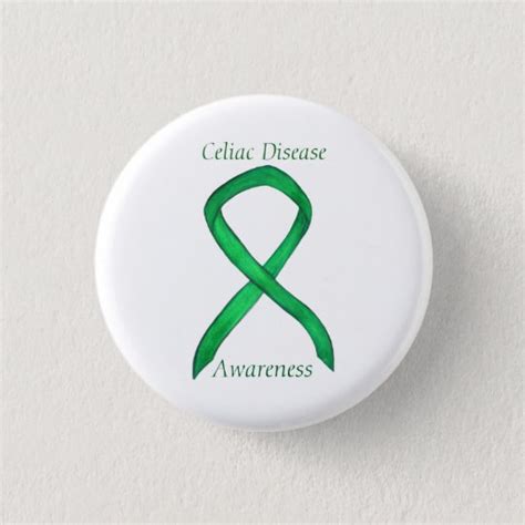 Celiac Disease Awareness Custom Ribbon Art Pin