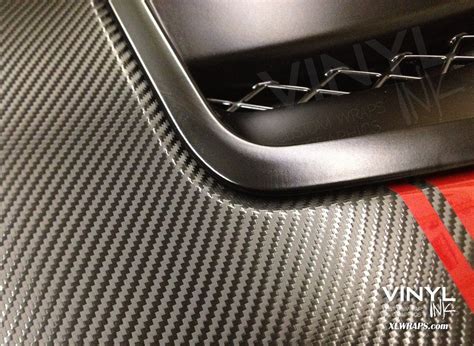 Close Up Detail Of A Carbon Fiber Wrap Notice The Red Accents On The