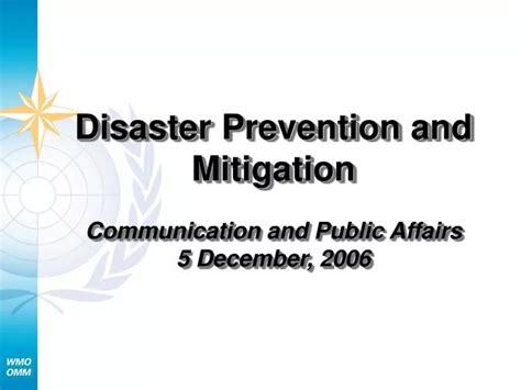 Ppt Disaster Prevention And Mitigation Communication And Public
