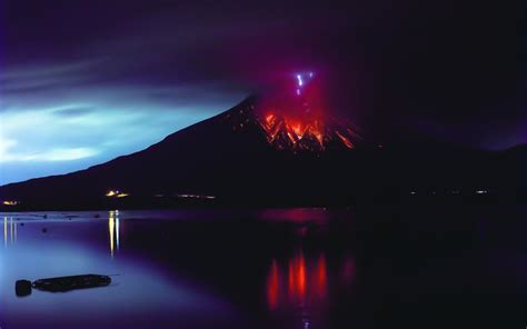 Sakurajima Volcano Eruption Lava Natural Disaster Japan Wallpaper