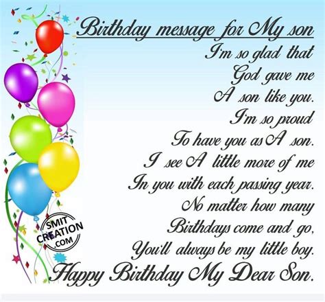 Birthday Wishes For Facebook For Son Birthday Message For My Son Smitcreati Birthday