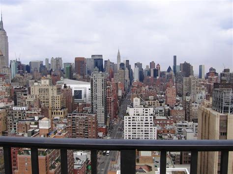 New York City View From The Hotel Balcony Stock Image Image Of Color