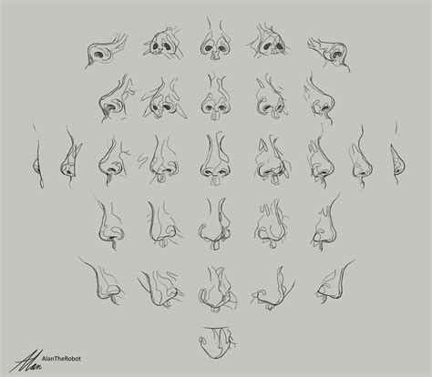 Alantherobot Study Of All Nose Angles Time I Dont Even Know A Few