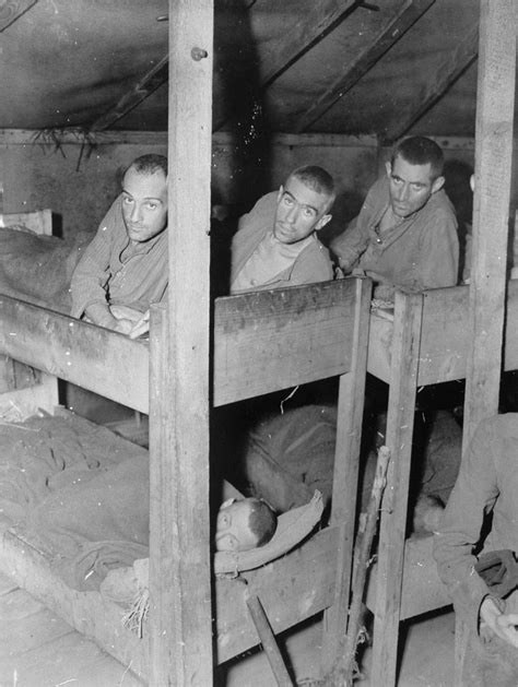Survivors In A Barracks In The Ampfing Concentration Camp