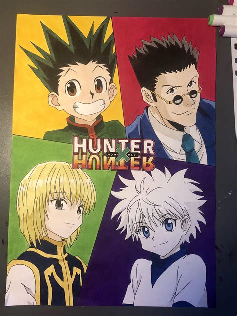 A Poster I Drew Of Gon Killua Kurapika And Leorio R Hunterxhunter