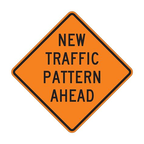 New Traffic Pattern Ahead Sign W23 2 Orange Construction Signs Tapco