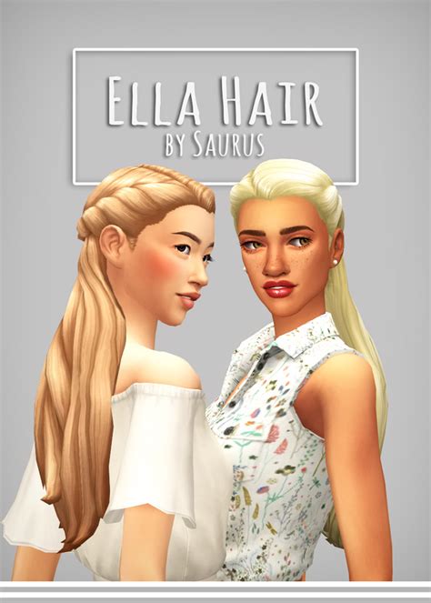 Ella Hair Saurus On Patreon Sims 4 Sims Hair Sims 4 Gameplay