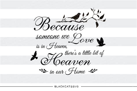 Free Because someone we love is in Heaven - SVG Crafter File - Free SVG