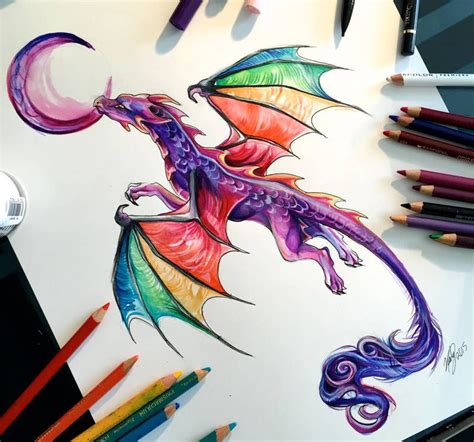 39 Rainbow Dragon Tatoo Commission By