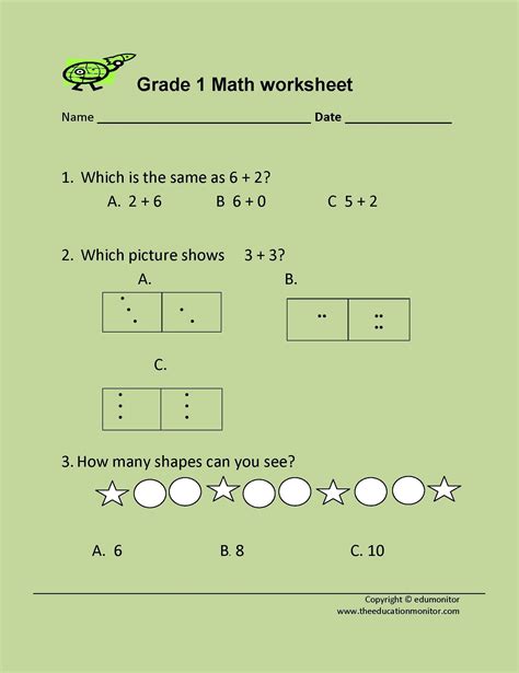 Math Patterns Worksheet 1st Grade