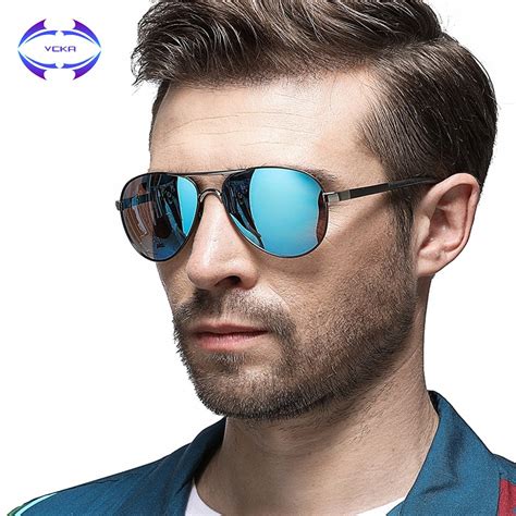 Buy Vcka Aluminum Magnesium Classic Sunglasses Polarized Hd Lens Rotate Degrees