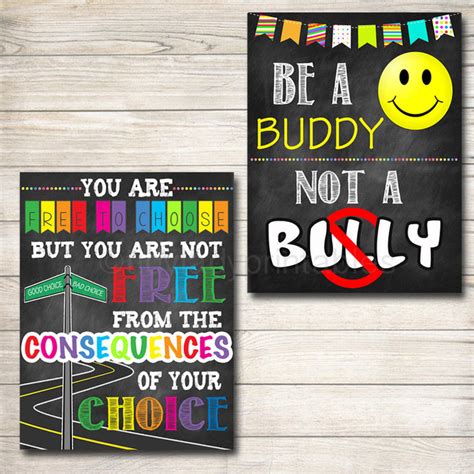 School Counselor Poster Set Tidylady Printables