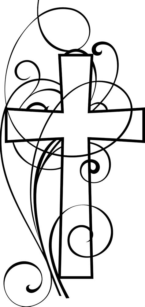 Download High Quality Cross Clipart Black And White Elegant Transparent