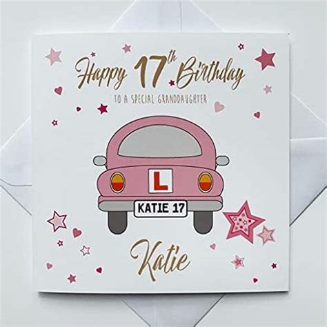 Personalised 17th Learner Driver Birthday Card Uk Handmade