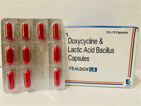 Doxy Lb Doxycycline Lactic Acid Bacillus Capsules Packaging Size 10