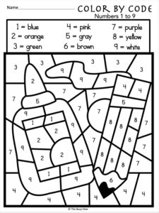Color By Code  Kindergarten Math Numbers Worksheet  Made By Teachers