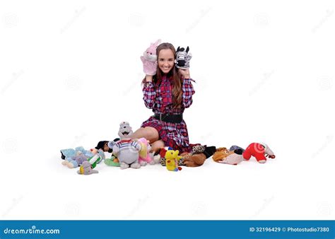 Girl Chooses A Toy Stock Image Image Of Smile Play 32196429