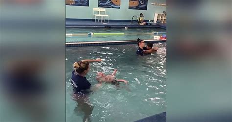 8 Month Old Thrown Into Pool In Controversial Viral Video