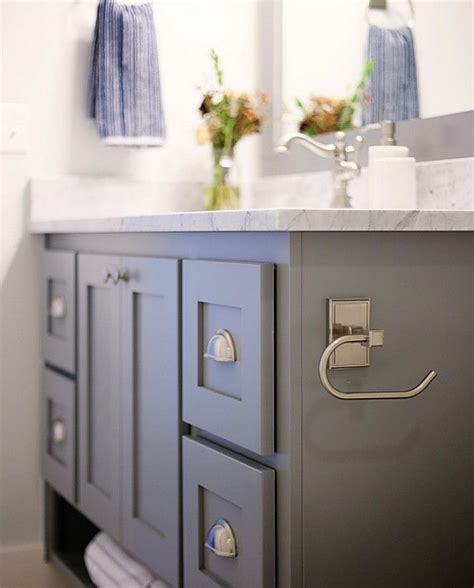 Cover the floor with a drop cloth. Vanity Paint Color: "Benjamin Moore HC-168 Chelsea Gray ...