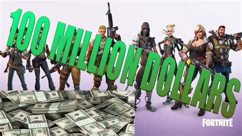 100 Million Dollars Playing Fortnite Youtube
