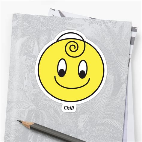 Chill Smiley Face Stickers By Taylorize Redbubble