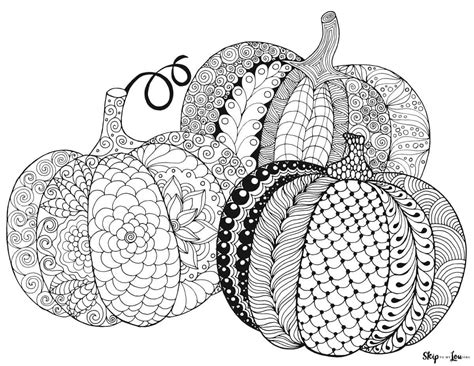 Zentangle Pumpkin Coloring Page