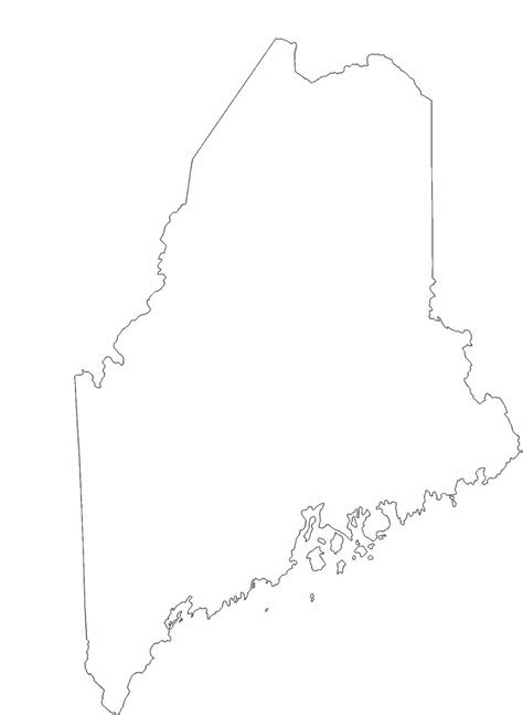 Maine State Outline Map Free Download
