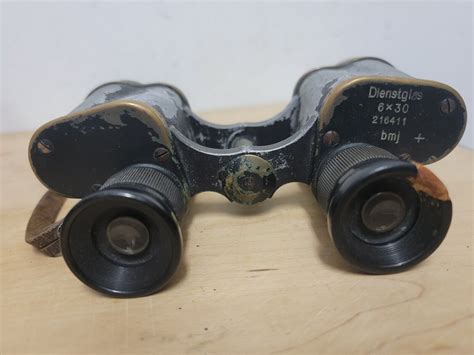 Hensoldt Wetzlar Wwii German Army Dienstglas Binoculars 6x30 Leather