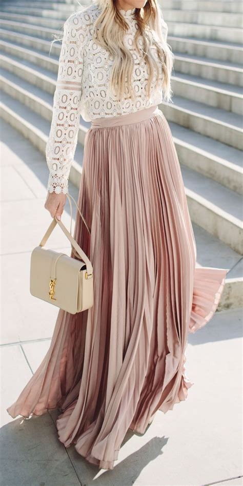 Nude Skirt And Ysl Bag More Maxi Skirt Outfits Winter Skirt Outfit