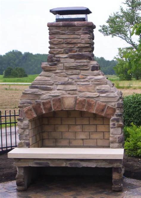 Don't want to build it yourself? Outdoor Fireplace Kit, Masonry Outdoor Fireplace, Stone ...