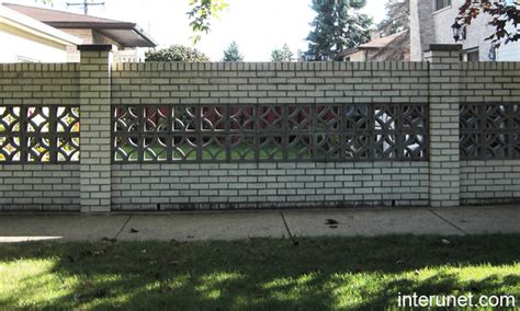 Brick Fence With Decorative Concrete Blocks Picture Interunet