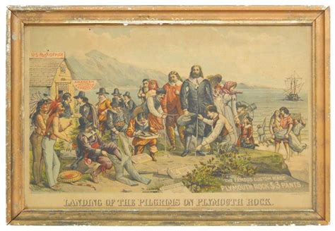 Advertising Print For Plymouth Rock 3 Pants Titled Landing Of The