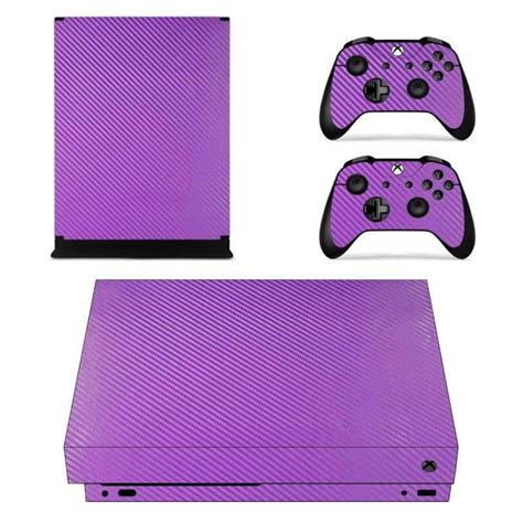 Purple Carbon Fiber Xbox One X Skin Sticker Decal