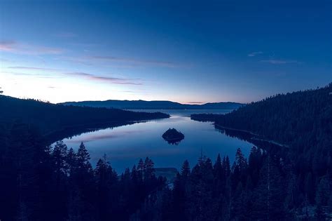 Emerald Bay Lake Tahoe California Water Reflections Mountains