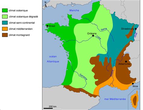 Climate Zones Of France