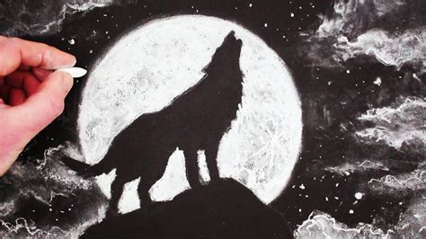 If drawing on paper it may be a good idea to use a pen or a marker starting from this stage of the drawing process. Wolf Howling at the Moon Wallpaper (66+ images)