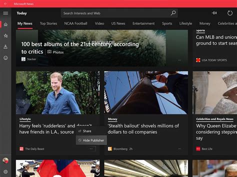 Microsoft News On Windows 10 Now Lets You Hide Specific Publishers