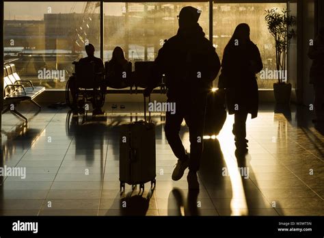 Airport Travellers Silhouettes Hi Res Stock Photography And Images Alamy