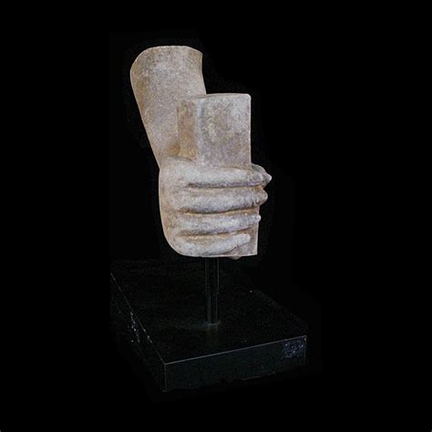Stone Sculpture Khmer Sandstone Statue Portion Hand Clenching