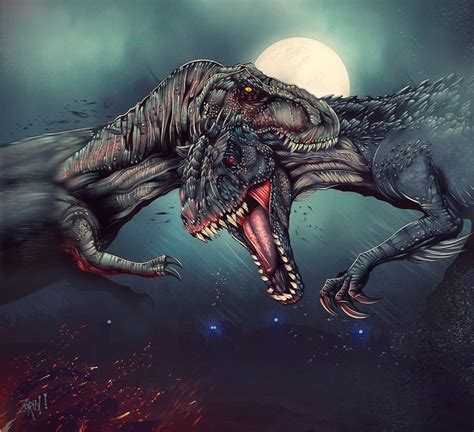 Jw Trex Vs Indominus Rex Dinosaurios Jurassic World Criaturas