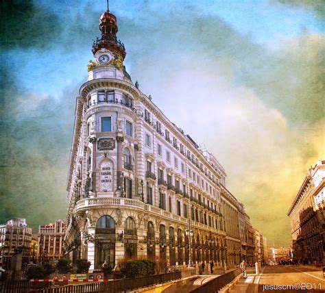 Wallpaper Madrid Street Sky Espana Architecture Buildings