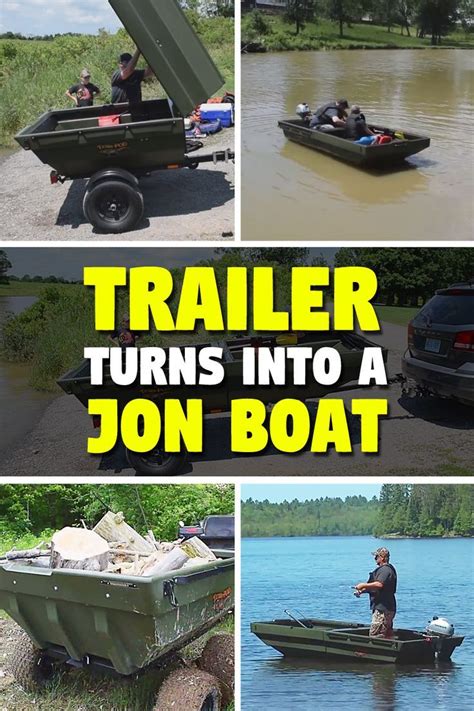 Tetrapod This Trailer Turns Into A Boat Trailer Jon Boat Combo
