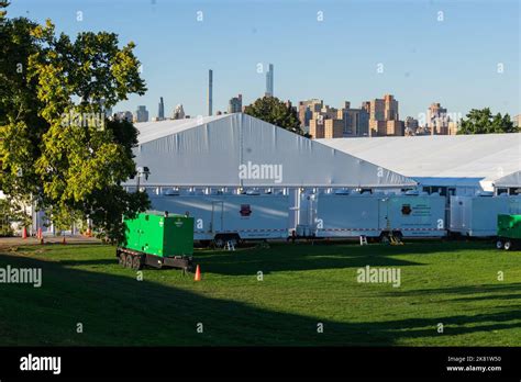 The Migrant Tent Shelter In Randalls Island In New York City Ny On October 19 2022 The