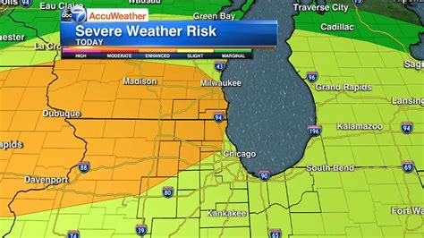 Chicago Weather Radar Severe Thunderstorms Possible Across Area Friday