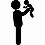 Icon Father Child Lifting Adult Icons Vector