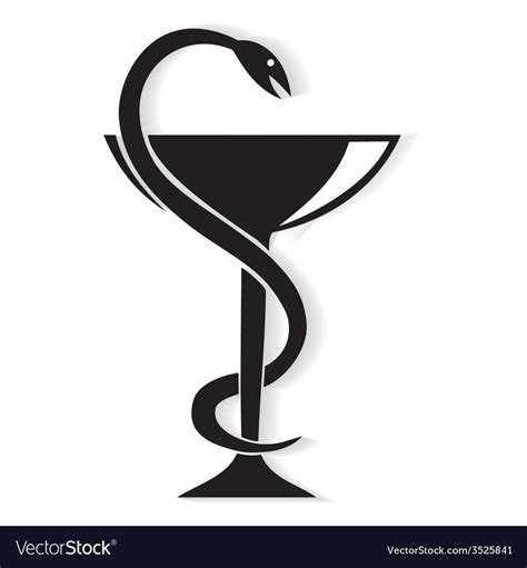 Pharmacy Symbol Medical Snake And Cup Emblem For Drugstore Or Medicine