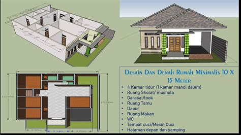 contoh terbaru denah rumah minimalis  kamar tidur  mushola  garasi