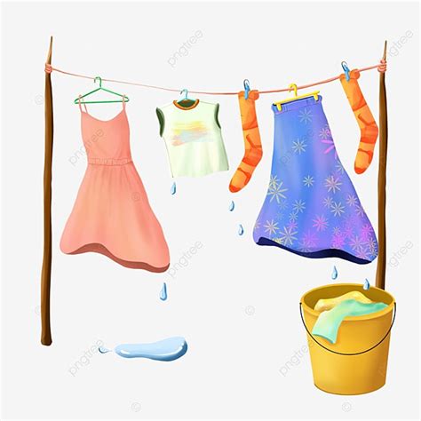 Drying Clothes Clipart Transparent PNG Hd Summer Clothes Drying Small