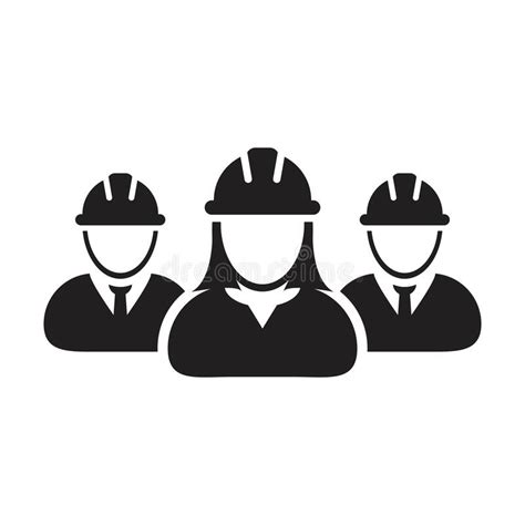 Builder Icon Vector Male Construction Worker Person Profile Avatar With