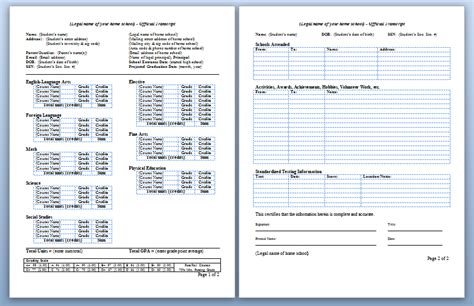 (check your spam folder if you don't see the email). Download: High School Transcript Template ...